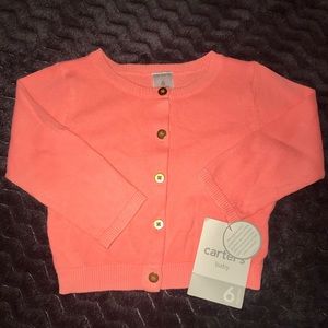 Carter’s Pink Button Up Cardigan | Girl | 6 Months